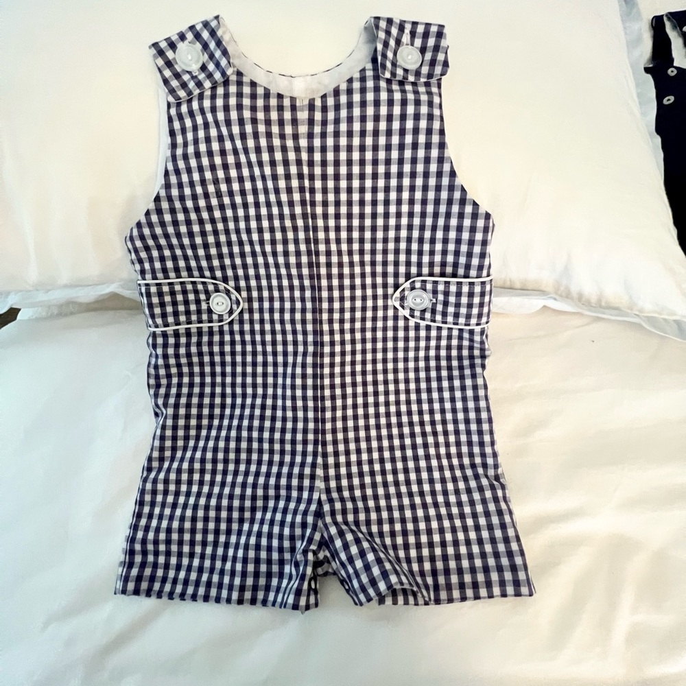 Beaufort Bonnet Company blue gingham Jon Jon 18-24 month